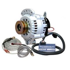 Balmar Alternator 120 Amp 12v 12 Single Foot Spindle Mount Dual Vee Pulley Regulator Temp Sensor-small image