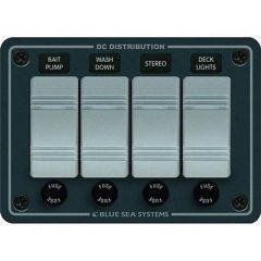 Blue Sea 8262 Waterproof Panel 4 Position Slate Grey-small image