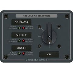 Blue Sea 8366 Ac Rotary Switch Panel 30 Ampere 3 Positions Off, 2 Pole-small image