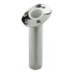 CE Smith Flush Mount Rod Holder 15 Degree 9 Depth Stainless Steel Cast Gimbal White Vinyl Liner-small image