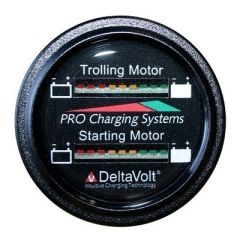 Dual Pro Battery Fuel Gauge Marine Dual Read Battery Monitor 12v36v System 15 Battery Cable-small image