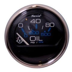 Faria Chesapeake Black Ss 2 Oil Pressure Gauge 80 Psi-small image