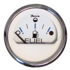 Faria Chesapeake White Ss 2 Fuel Level Gauge Metric E12F-small image