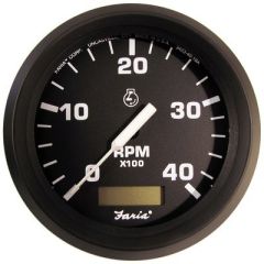 Faria Euro 4 Tachometer WHourmeter 4000 Rpm Diesel Mech Takeoff Var Ratio Alt-small image