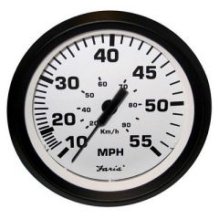 Faria Euro White 4 Speedometer 55mph Mechanical-small image