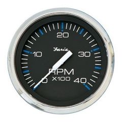 Faria Chesapeake Black Ss 4 Tachometer 4,000 Rpm Diesel Mechanical Takeoff Var Ratio Alt-small image