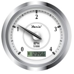 Faria Newport Ss 4 Tachometer WHourmeter FDiesel WMagnetic Take Off 4000 Rpm-small image