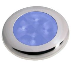 Hella Marine Polished Stainless Steel Rim Led Courtesy Lamp Blue-small image