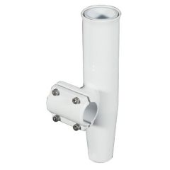 LeeS ClampOn Rod Holder White Aluminum Horizontal Mount Fits 1660 OD Pipe-small image