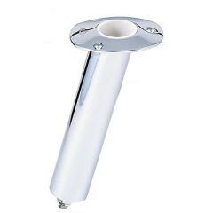 LeeS 15 Degree Stainless Steel Swivel Base Flush Mount Rod Holder Extra Long Tube 225 Od X 145 Tube-small image