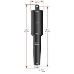 Lenco 102xd Extreme Duty Actuator 24v 414 Stroke 516 Hardware-small image