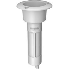 Mate Series Plastic 0 Degree Rod Cup Holder Drain Round Top White-small image