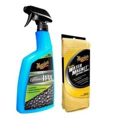 MeguiarS Hybrid Ceramic Wax WWater Magnet Microfiber Drying Towel 22 X 30-small image