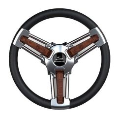 Schmitt Ongaro Burano Wheel 14 34 Tapered Shaft Burl Polyurethane WStainless Spoke Includes Center CapNut-small image