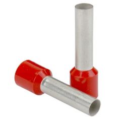 Pacer Red 16 Awg Wire Ferrule 8mm Length 25 Pack-small image