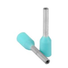 Pacer Turquoise 2224 Awg Wire Ferrule 6mm Length 25 Pack-small image