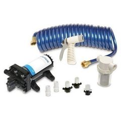 Shurflo By Pentair Pro Washdown Kit Ii Ultimate 12 Vdc 50 Gpm Includes Pump, Fittings, Nozzle, Strainer, 25 Hose-small image