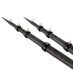 Tigress Xd 3k Carbon Fiber Telescoping Outrigger Poles 18 Feet Matte Black Black Pair-small image