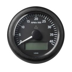 Vdo Marine 338 85mm Viewline Tach WMultifunction Display 0 To 4000 Rpm Black Dial Bezel-small image