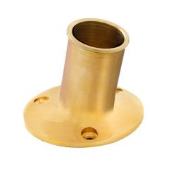 Whitecap Top Mount Flag Pole Socket 1 Id Polished Brass-small image