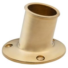 Whitecap Top Mount Flag Pole Socket 114 Id Polished Brass-small image