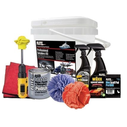 Flitz Professional Detailers Kit W/Bucket - Boat Cleaning Supplies