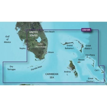 Garmin Bluechart G3 Hd - Vus010r - Southeast Florida - Microsd/Sd