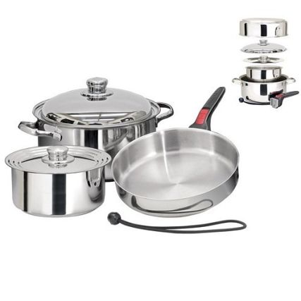 Magma Nestable 7 Piece Induction Cookware - On-Board Cooking Supplies