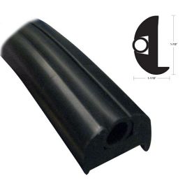 Taco Flex Vinyl Rub Rail Kit - Black W/Black Insert - 50' - 1-7/8