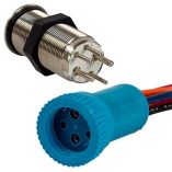 Bluewater 19mm Push Button Switch OffOnOn Contact BlueGreenRed Led 4 Lead-small image