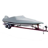 Carver PolyFlex Ii StyledToFit Boat Cover F185 Ski Boats With Low Profile Windshield Grey-small image