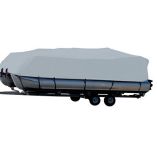 Carver Performance PolyGuard StyledToFit Boat Cover F205 Pontoons WBimini Top Rails Grey-small image