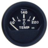 Faria Euro Black 2 Cylinder Head Temperature Gauge 60 To 220 Degree F With Sender-small image