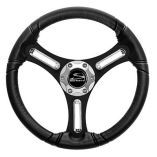 Schmitt Marine Torcello 14 Wheel 03 Series Polyurethane Wheel WChrome Spoke Inserts Cap Black Brushed Spokes 34 Retail Packaging-small image