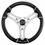 Schmitt Marine Torcello 14 Wheel 04 Series Polyurethane Wheel WChrome Trim Cap Brushed Spokes 34 Tapered Shaft-small image