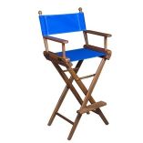 Whitecap CaptainS Chair WBlue Seat Covers Teak-small image