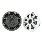 Kicker Km65 65 Marine Coaxial Speakers W34 Tweeters 4Ohm, Charcoal White-small image